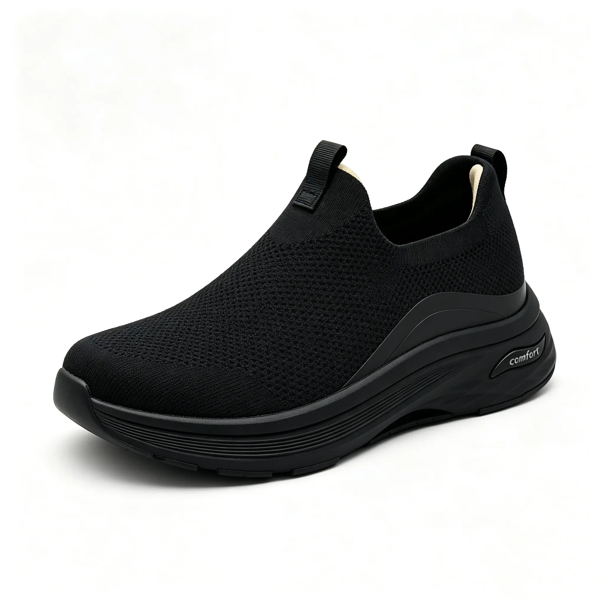 Men's Comfi Casual Trainers - Breathable Mesh Slip-On Shoes, Lightweight Cushioned Walking Sports Shoes