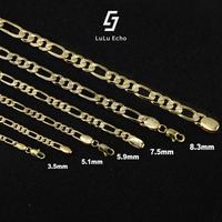 Figaro Stamped Chain (Gold)