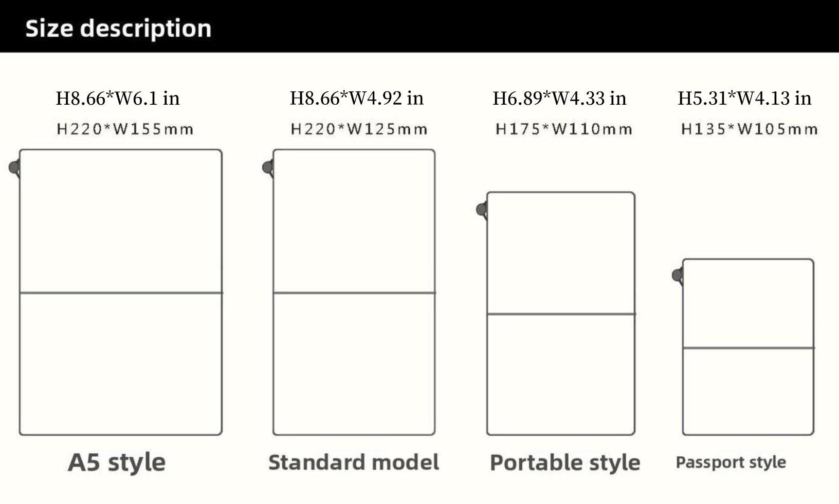 Modern Durable Notebook,Vintage-Style Portable Travel Diary Leather A5 Travelers Notebook Cover with Inner Pockets and Card Slots and Pen Holder,Hardcover Notebook,Stationery Supplies for Home,School or Office. Soft refillable ,journal charms