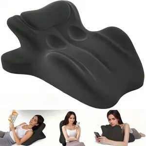 Leg Elevation Pillow、Foot Pillow for Bed、Leg Pillow for Sleeping、Leg Rest Pillow、Foot Rest for Desk、Leg Pillow for Travel、Home Use Leg Pillow、Office Leg Pillow, Removable Headrest、Zipper Design、Non-Slip Bottom、Ergonomic Leg Pillow