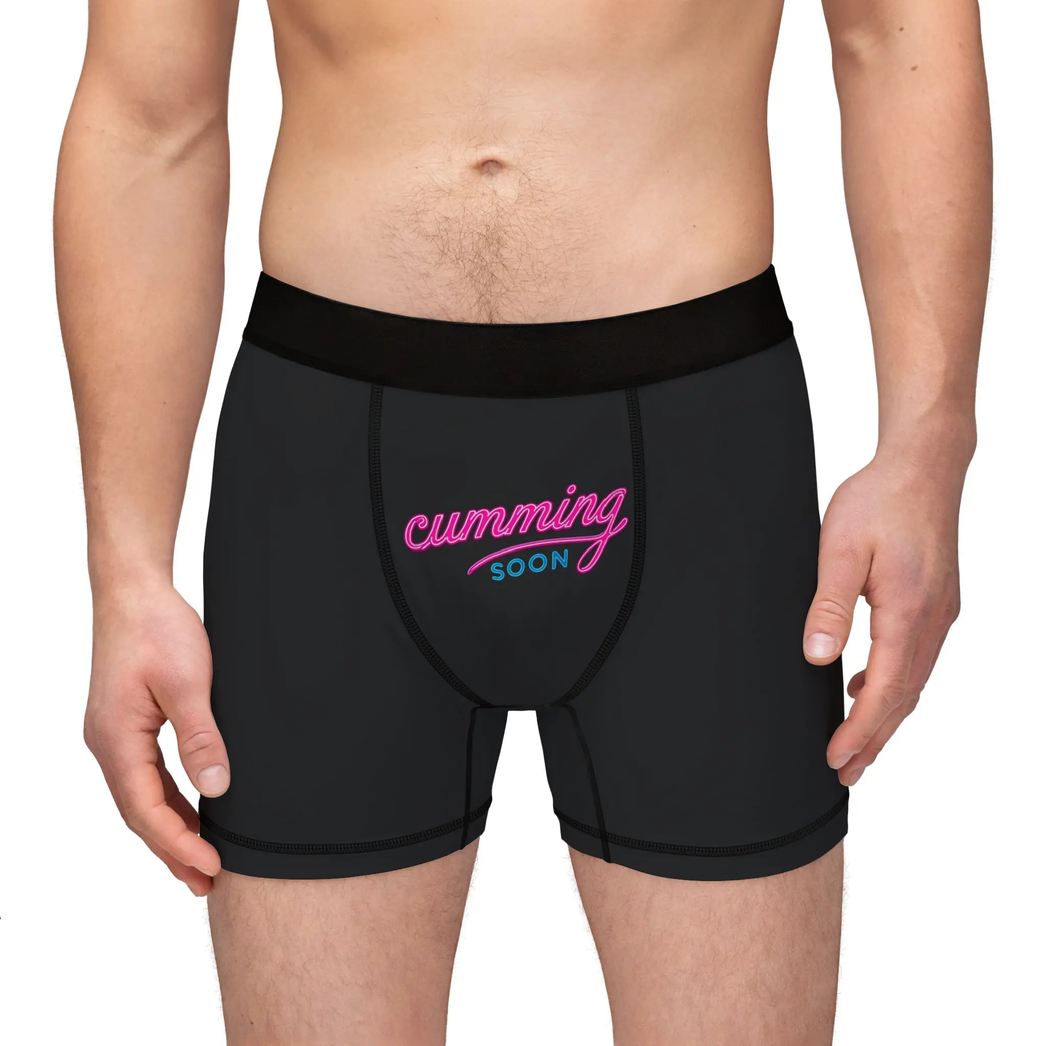 Funny Cumming Soon Men's Boxers, Cheeky Underwear, Gift for Him, Valentine's Day Loungewear, Bachelor Sleepwear, Men's Gifts, Naughty