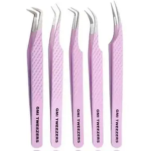 Fiber Tip Lash Tweezers For Eyelash Extension Tweezers Professional