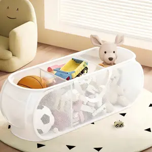 Large folding laundry basket, foldable nursery storage basket, toy sorting basket, suitable for storing newborn clothes and toys.