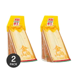 2 Pack Ranli Golden Triangle Cakes - Cream Cheese Flavor 95g Each - Perfect for Breakfast & Afternoon Tea Snacks