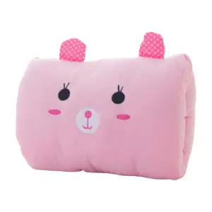 Pink Bear Children's Plush Pillows Hand Warmers Gloves Adults Cartoon Nap Pillows Cushions Creative Hand Warmers Plush Gift