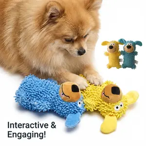 Puppy Chew Toys for Aggressive Chewers Small Breed Teething Interactive Squeaky Toys for Boredom Relief and Self-Entertainment Soft Plush Design
