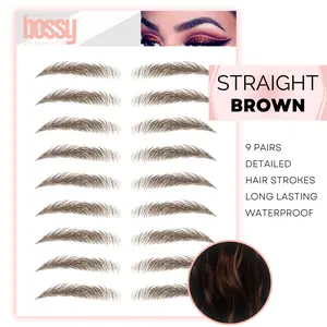 | Straight | Temporary Eyebrow Tattoos by Bossy Studio & Co