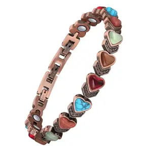 Copper Bracelet for Women for Arthritis and Joint,Pure Copper Magnetic Therapy Bracelets ,Natural Unique Gemstone,Gifts for Women