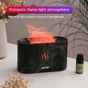 Flame Humidifier 180ml Cool Mist Maker Fire Diffuser with Auto-Off Protection，USB Powered, 7 Flame Colors, Noiseless Design for Household Use Ambient Vibrant melatonin diffusers