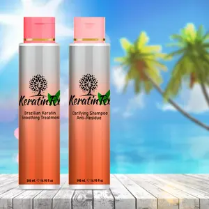 KeratinRx Brazilian Smoothing Treatment Combo with Anti-Residue Shampoo and Hair Smoothing Treatment Mask