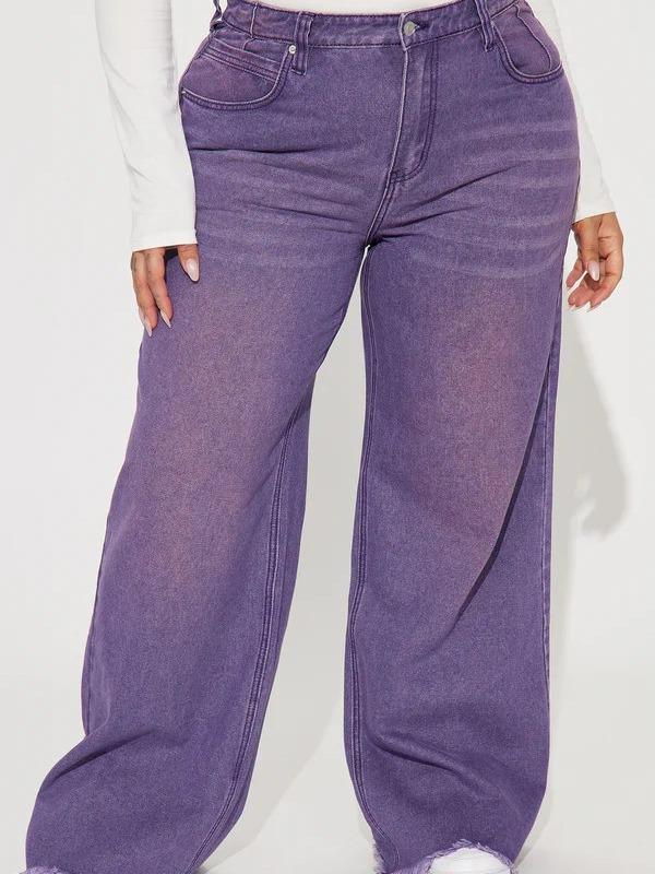 Ashtin Baggy Jeans - Purple