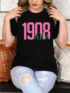 AKA 1908 Shirt, AKA Alpha Kappa Alpha Shirt, Sorority Sweatshirt, Pretty Girls Sorority, Pink and Green T-shirt, Best Gifts