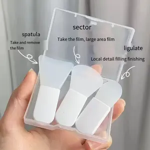 3pcs Silicone Mask Brush Set, Mini Portable Makeup Tool, Non-Electric Beauty Accessory, Ideal for Even Application of Clay Masks & Creams