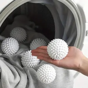 Reusable Laundry Washing Ball, 6 Counts Fabric Softening Dryer Ball, Wrinkle & Static Reduction Laundry Ball for Home & Laundromat Use, Laundry Products