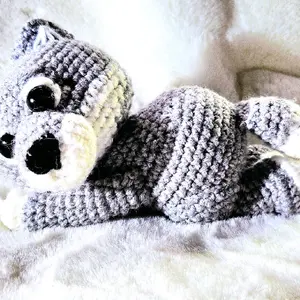 Little Gray Wolf – Handmade Crochet Toy