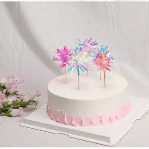 10pcs Shimmering Cake Toppers, Birthday Party Decorations, Wedding Table Centerpieces, Cupcake Inserts, Baking Tools, Cake Edging