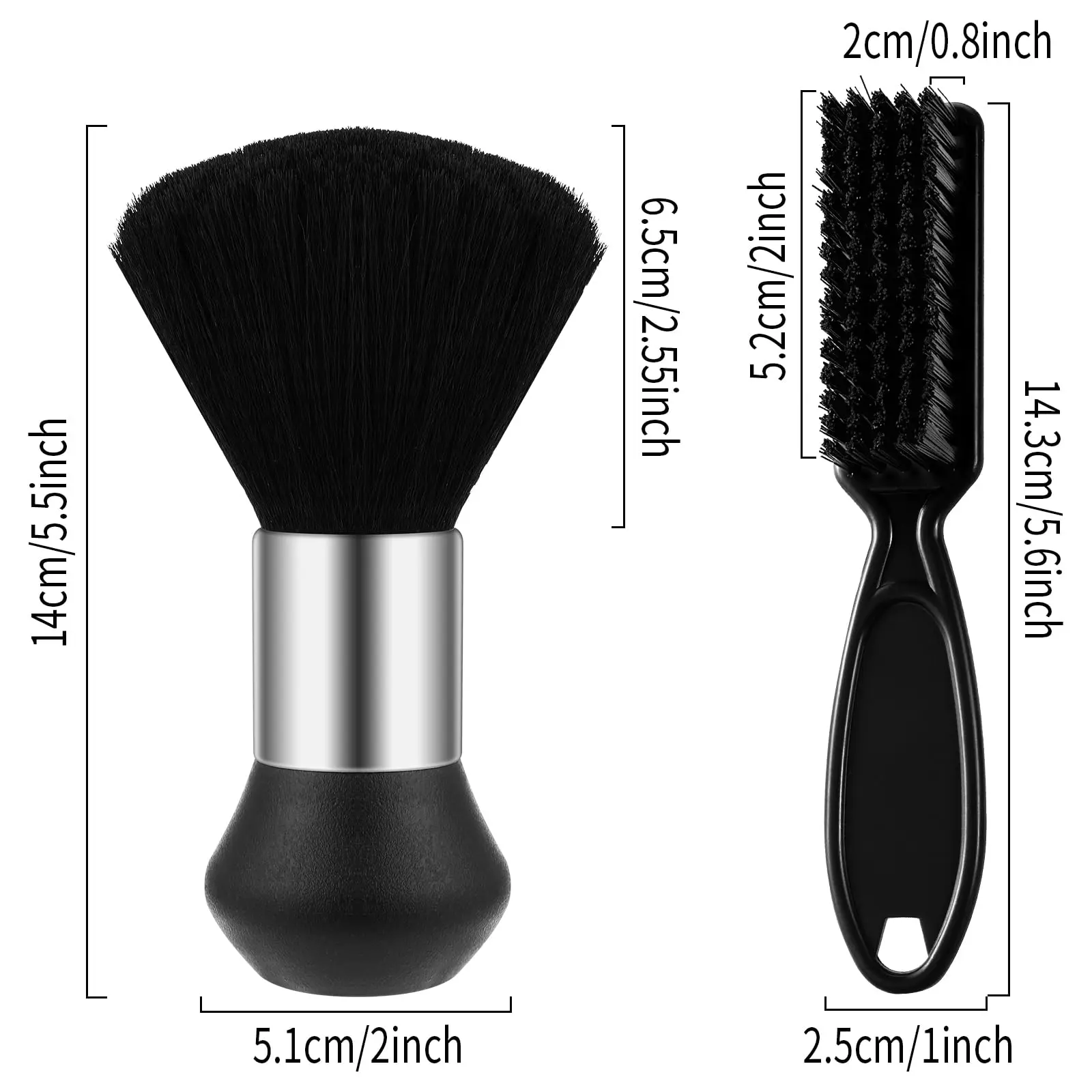 Large Neck Duster Soft Nylon Hair Barber Brush Professional Cutting Soft Trimmer Clipper Cleaner Face Cleaning Hairbrush for Haircuts and Styling Kits