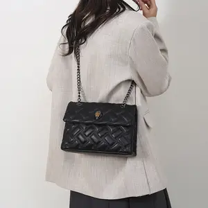 Women's Exquisite Diamond Quilted Solid Color Handbag Diamond Lattice Chain Bag Single Shoulder Crossbody Bag, Flap Small Square Bag, All-Season Daily Commute, Large Capacity Essential Bag for Moms On-the-Go