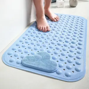 machine washable Non-slip bath tub mat , 1 Grey Count Soft Ball Design jacuzzi bathtub Mat with Massage Bubble, Bathroom Floor Mat,  Quick Drying shower mat , Fashionable Bathroom Decor for Hotel and Home Use, Household Items, bathroom accessories