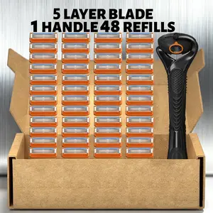 Men's manual shaver kit, blade material is safe and rust proof, easy to use and replace, high-quality material can be washed with water as a whole, classic men's shaving tool, Shaving Razors
