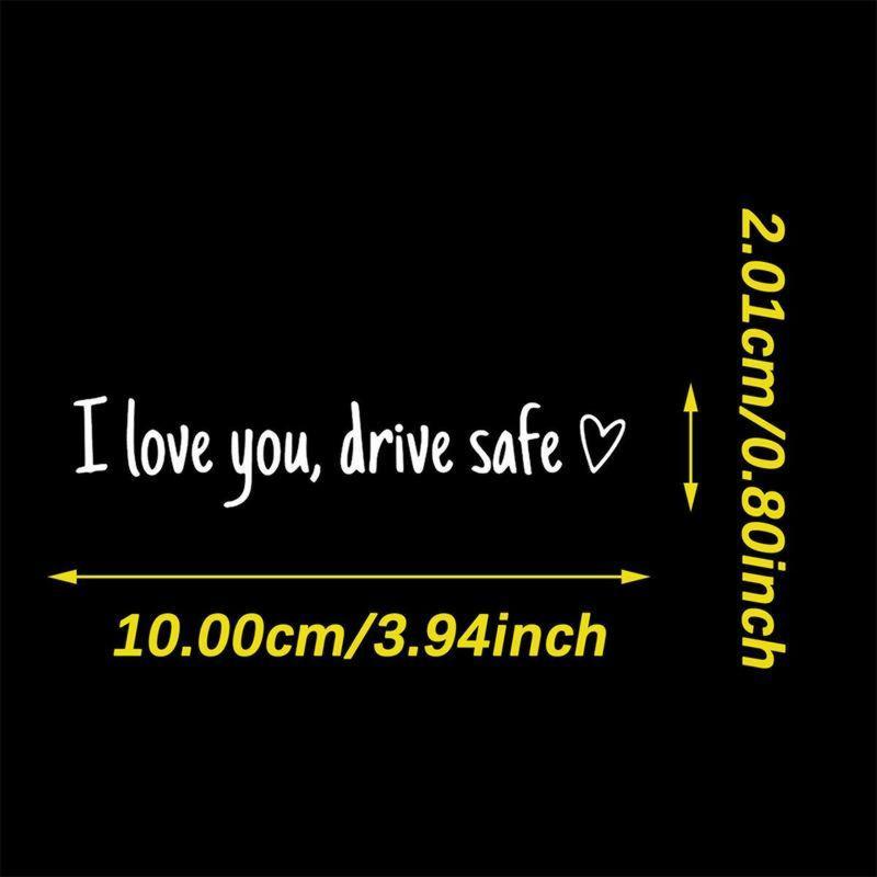 Vinyl Decal for Car,4 Counts Set I Love You Drive Safe Car Mirror Decal,Car Rearview Mirror Sticker,Universal Car Accessory.
