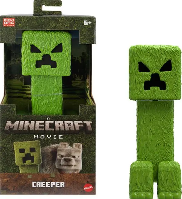 New Minecraft Movie Creeper 12-in Large-Scale Vinyl Action Figure - 1 Figurine/Statue, Authentically Detailed, Figurines for Collectors, Great for Recreating Movie Scenes, Decor Piece