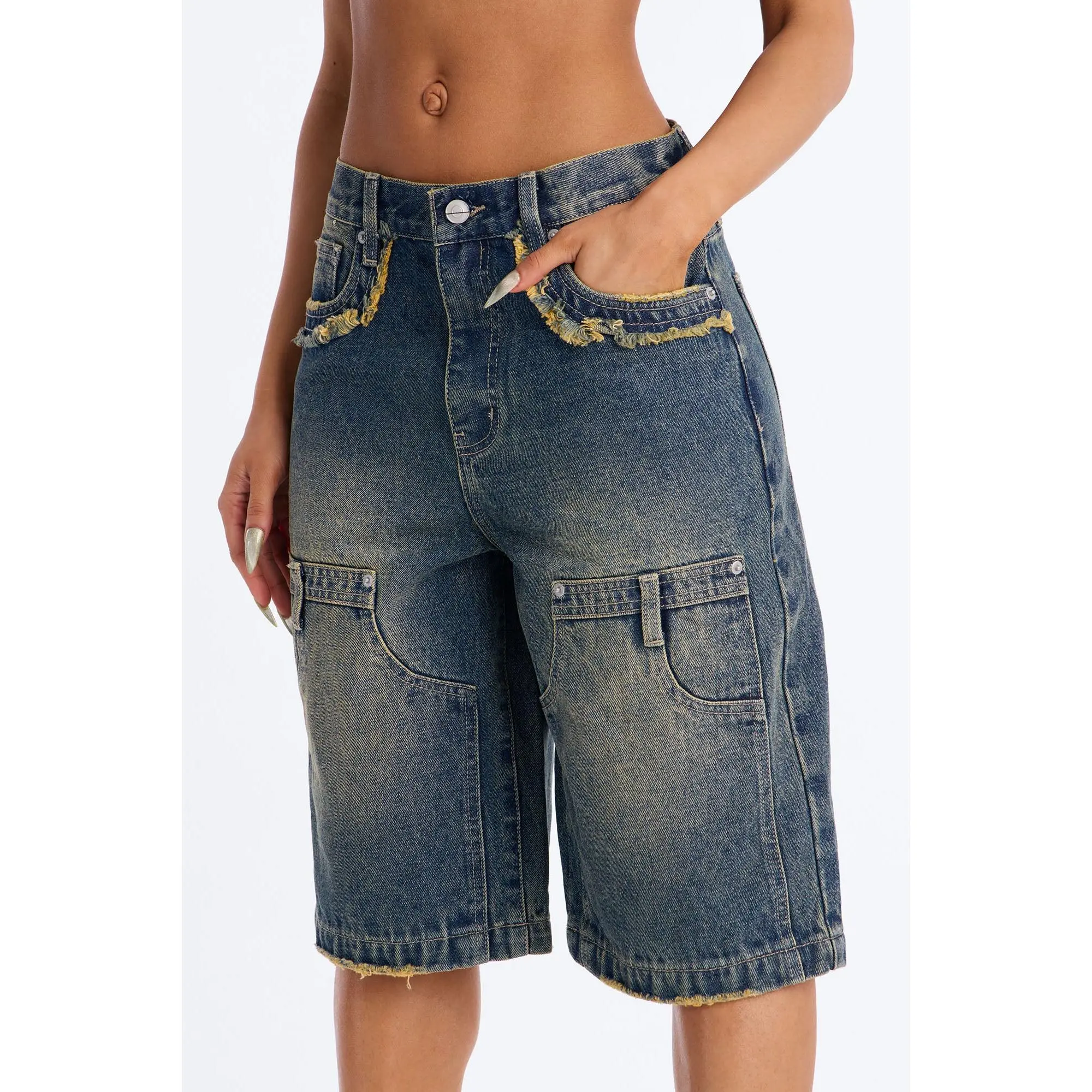 Palermo Denim Jorts - Dark Wash