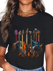 100% Cotton Guitars guitarists gift T-Shirt Guitar musician electric guitars player gifts