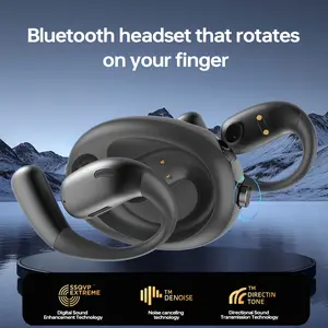 Kinglucky A60 True Wireless Open-Ear Earphone, Rotate Earphones can be Used as Fingertip Gyroscopes, Bluetooth V5.4 Earphones with Minc, Long Battery Life, Open Wearable Stereo, HiFi 3D Stereo Sound  Headphones, Spinner Gifts , For Gym & Sports & Game