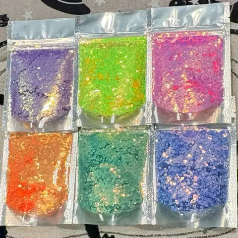 Magical Glitter Bundle - Set of 6 Bags of Glitter - 2 Ounces Each - Includes Merryweather, Pixie Dust, Fauna, Fawn Fairy, Flora, and Vidia Fairy- Not Edible