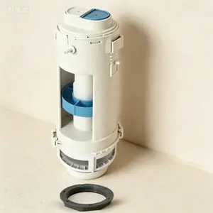 Durable Brass Flush Valve Assembly with Mounting Nut, Easy Installation Universal Fit, Replacement for TOTO Two-Piece Aquia Models, Compatible Toilet Tank Replacement Part, Corrosion-Resistant Long-Lasting Performance