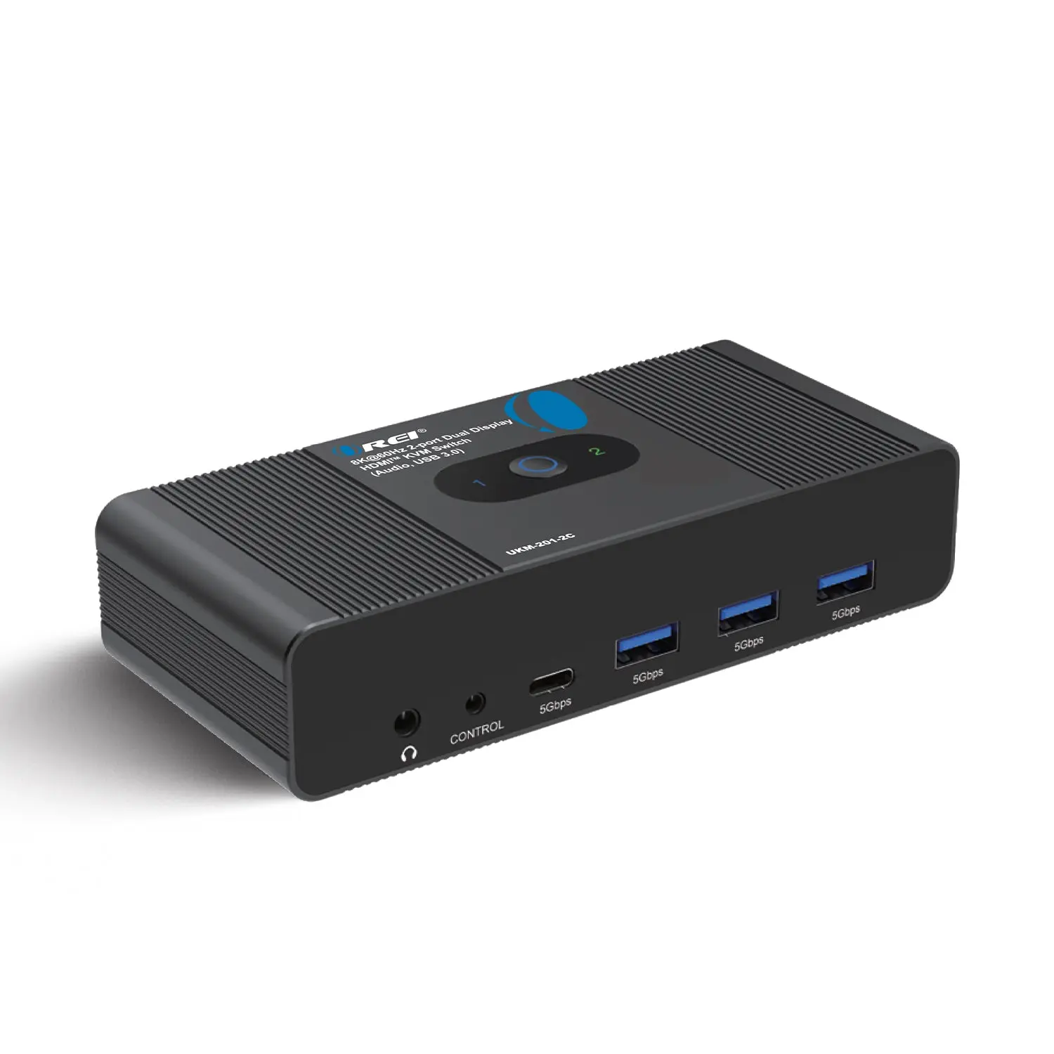 8K@60Hz 2-port Dual Display HDMI™ KVM Switch (Audio, USB 3.0) (UKM-201-2C)