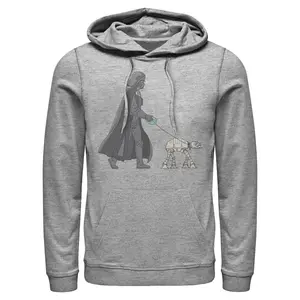 Mens Star Wars Darth Vader AT-AT Walking the Dog Lightweight Hoodie