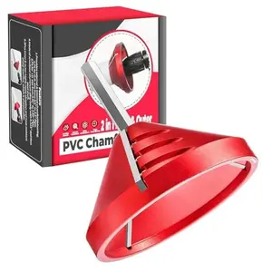 PVC Deburring Tool, 2 in 1 Inner Outer Pipe Reamer, Pipe and Tubing Chamfer Plumbing Tool for OD 0.59in to 3.39in, ID 0.87in to 3.9in PVC, CPVC, ABS, PP, PE Pipe