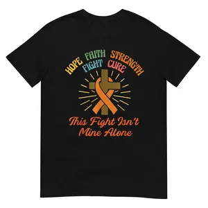 This Fight Isn't Mine Alone Leukemia Awareness Christian T-Shirt Short Sleeve, Round Neck, Fashion TShirt