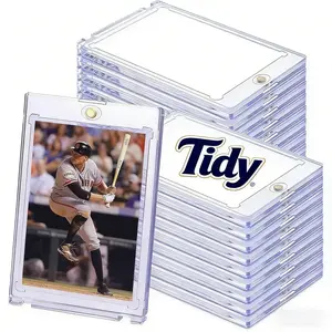 50ct Magnetic Card Holder, 35pt One Touch Card Holder, U-V Protectors Hard Plastic for Trading Cards, Magnet Case, Sports, Game, Football, Baseball