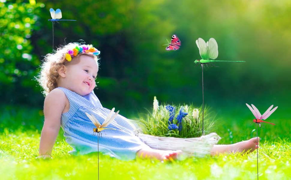 4 Pack outdoor Fake Dragonfly Rod Clip Garden Metal Dragonfly Clip Natural Organic Concept 3D Dragonfly Garden Decoration for Indoor & Outdoor Garden Creative Home Accessories Decorative Design 4 Pack outdoor Fake Dragonfly Rod Clip Garden Metal Dragonfly Clip Natural Organic Concept 3D Dragonfly Garden Decoration for Indoor & Outdoor Garden Creative Home Accessories Decorative Design