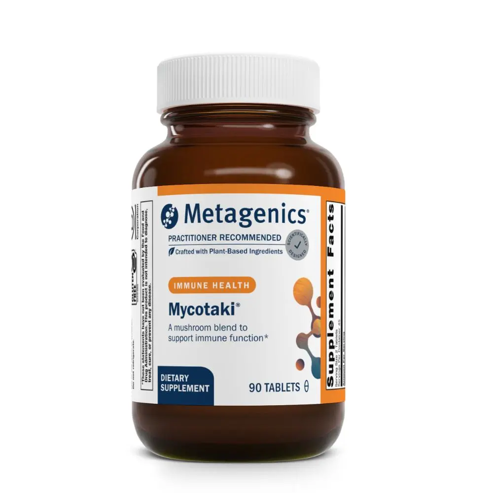 Metagenics Mycotaki - Immune Support for System Under Occasional Stress - with Reishi, Shiitake, Fu-Ling, Turkey Tail, Cordyceps, Oyster & Maitake - Adaptogenic Mushroom Blend - 90 Tablets