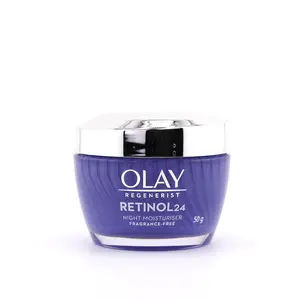 Olay Regenerist Retinol24 Night Cream 50g - Hydrating Moisturizer with Retinol, Niacinamide & Hyaluronic Acid for Radiant Skin