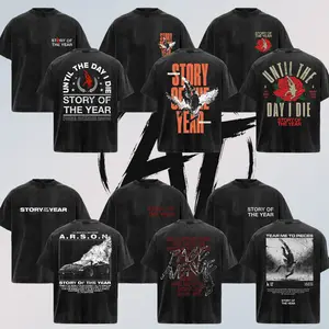 [COLLECTION] Story of the Year Band T-Shirt Collection, Stage Dive Graphic Tee, Retro 2000s Emo Rock Shirt, Post-Hardcore Alternative Band Inspired Tee, Vintage Washed Oversized Heavyweight Cotton Streetwear,Unisex Music Merch Gift for Rock Fans Men Women