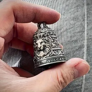 1 retro bell available key chain, retro lion exorcism bell key chain car pendant key chain, boyfriend gift, Father's Day gift.