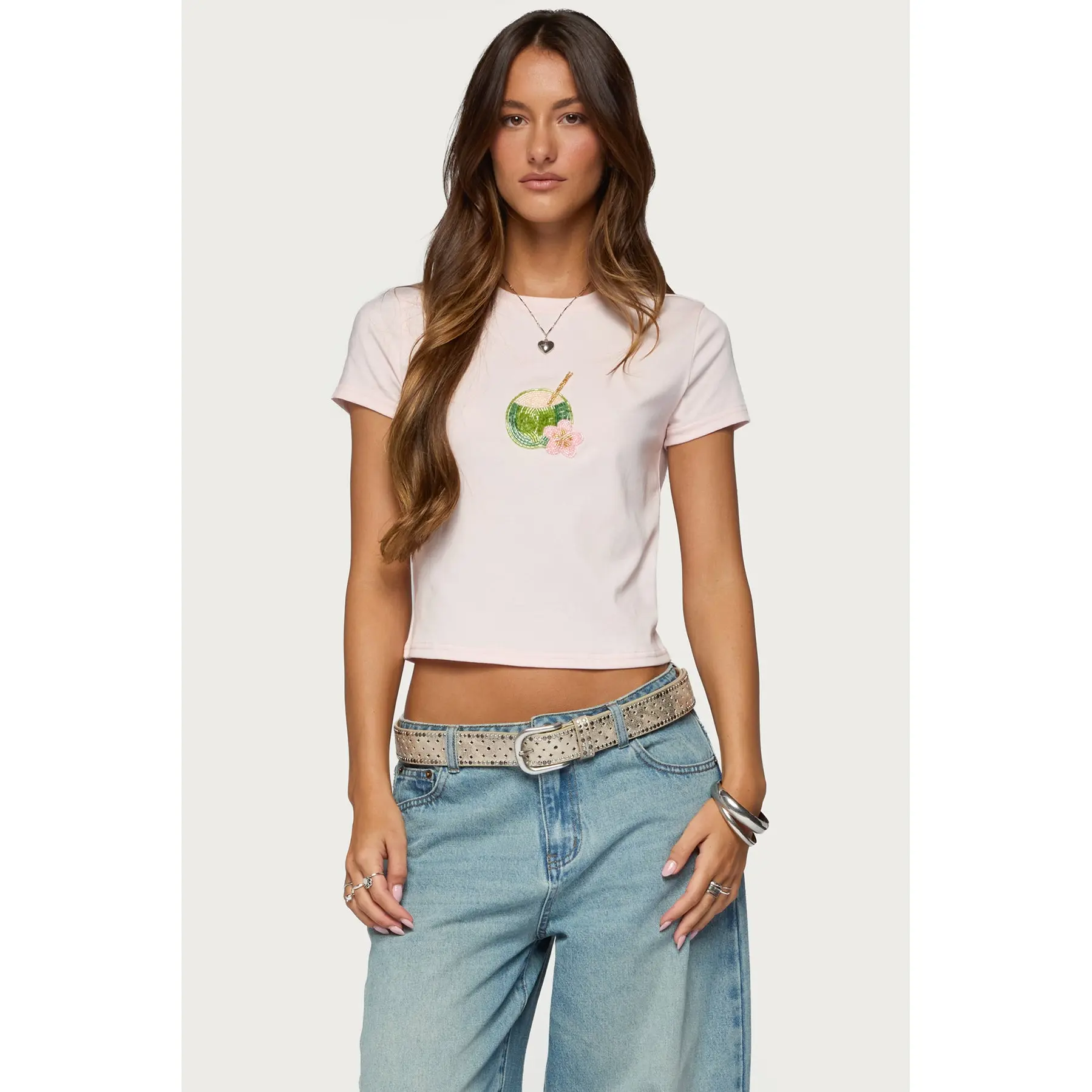 Coconut Beaded T Shirt