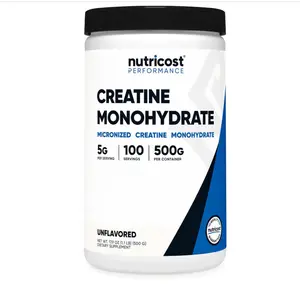 Nutricost Creatine Monohydrate Micronized Powder 500G, 5000mg Per Serv (5g) - 100 Servings, 17.9 Oz