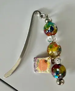 Heart of a Sun Warrior - Beaded Metal Bookmarks with Mini Book Charms – Handmade Reading Accessories