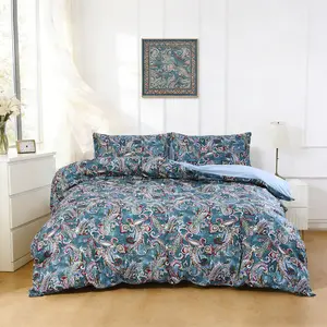 3-Piece Paisley/mandala Floral Decorative Bedding Set, Includes 1 Duvet Cover + 2 Pillowcases, No Core, Full Size, Vintage Elegant Home Decor Gift