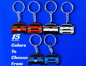 Keychain For Dodge Challenger 2-Sided Key Ring Makes For A Unique and Cool Gift For Car Guys, Fans, Enthusiasts Dad, Friend, Him, Her & More