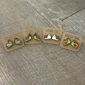 Spooky Snail Earrings - Halloween Earrings