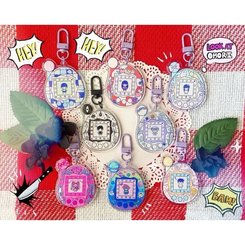 Omori Game Tamagotchi Character Keychains