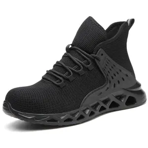 Steel Toe Work Boots for Men Women Safety Shoes Lightweight Work Sneakers for Industrial Construction(Sheet)