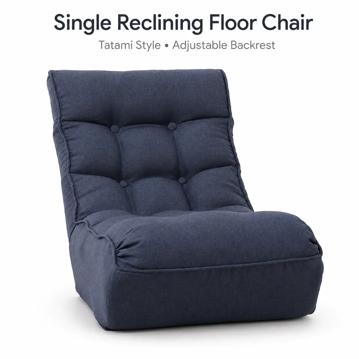 Single Reclining Sofa Chair Tatami Japanese Leisure Chair Foldable Adjustable Backrest Lazy Couch for Small Spaces Balcony